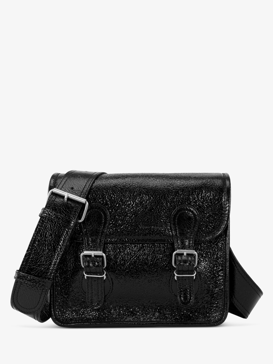 Umhängetasche schwarz glitzernd Lasacoche S Eclipse Vue Face M02S10 M-B