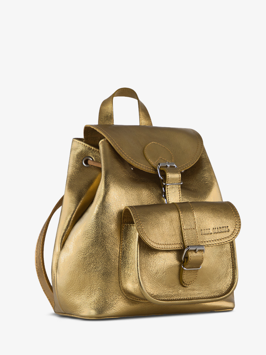 Foto-Seitenansicht-Rucksack-Leder-Damen-Dore-LeBaroudeur-Bronze-Paul-Marius-M40-OG
