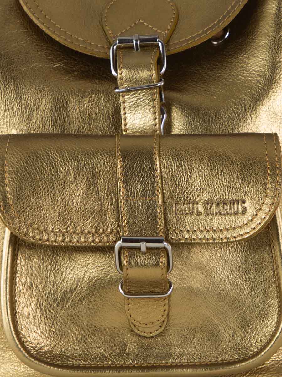 Foto-Material-Rucksack-Leder-Damen-golden-LeBaroudeur-Bronze-Paul-Marius-M40-OG