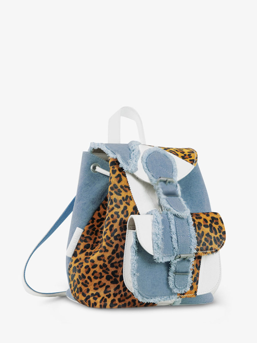 Fotoansicht-Rucksack-Rucksack-Leder-Leopard-weiß-LeBaroudeur-Chimère-Denim-weiß-Paul-Marius-M40-CH-W-DENIM