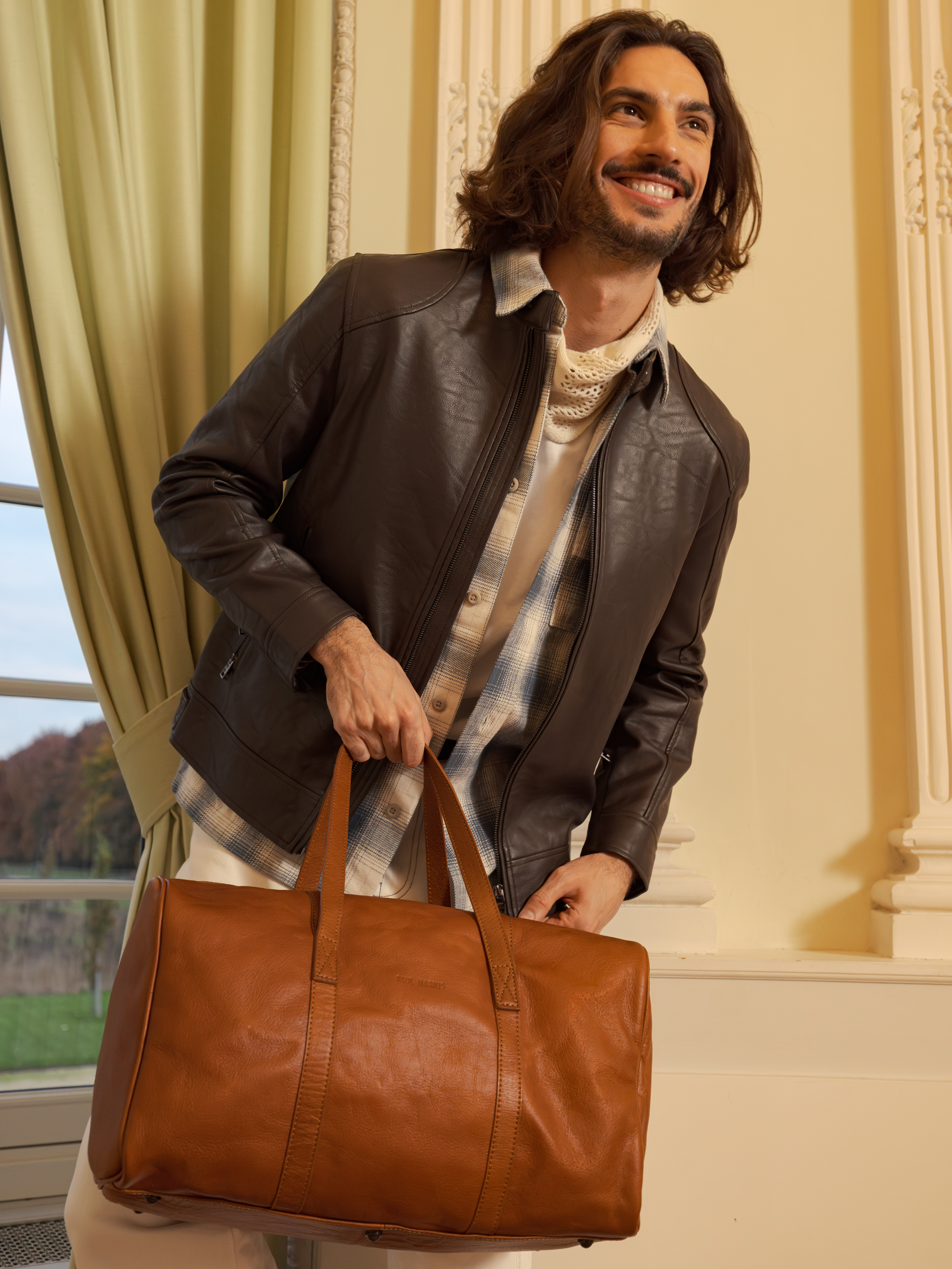 Foto-Innenansicht-Reisetasche-Leder-braun-LeCabine-natur-Paul-Marius-M103-L