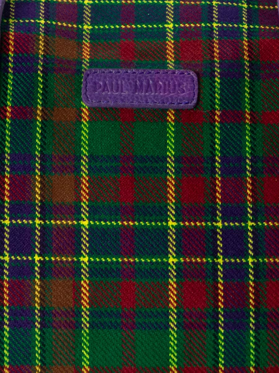 Foto-Material-Reisetasche-Leder-Stoff-Tartan-LeCabine-Versus-Paul-Marius-M103-SCO-GR-P