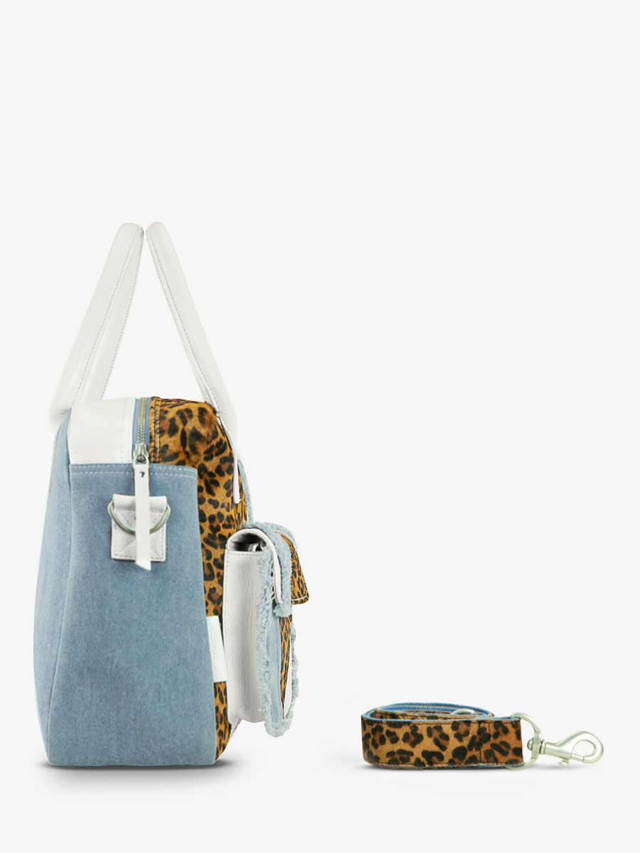 foto-ansicht-seite-handtasche-leder-weiß-leopard-ledandy-chimere-denim-weiß-paul-marius-w04-ch-w-denim