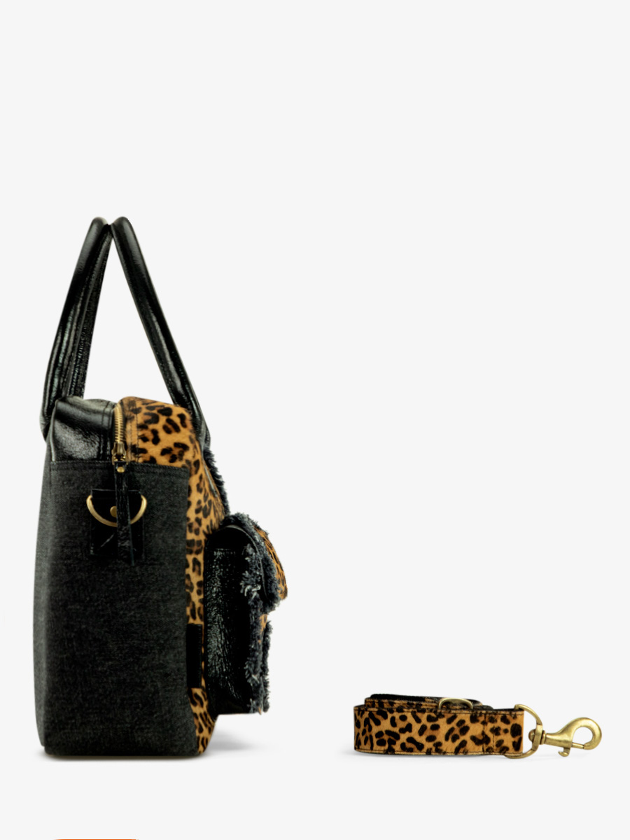 Foto-Ansicht-Rückseite-Handtasche-Leder-schwarz-Leopard-LeDandy-Chimère-Denim-schwarz-Paul-Marius-W04-CH-B-Denim