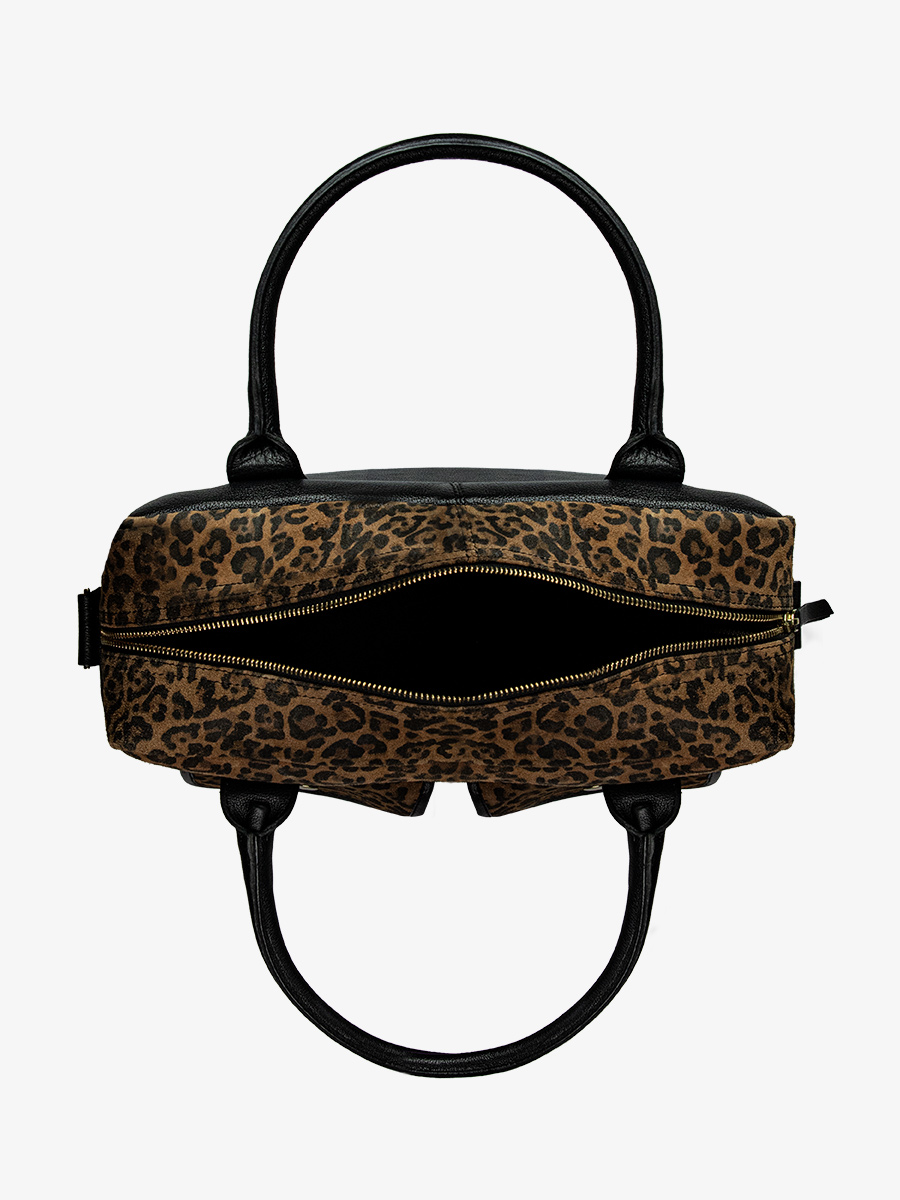 Foto-Innenansicht-Dokumententasche-Leder-Damen-schwarz-LeDandy-Leopard-schwarz-Paul-Marius-W04-LP-B
