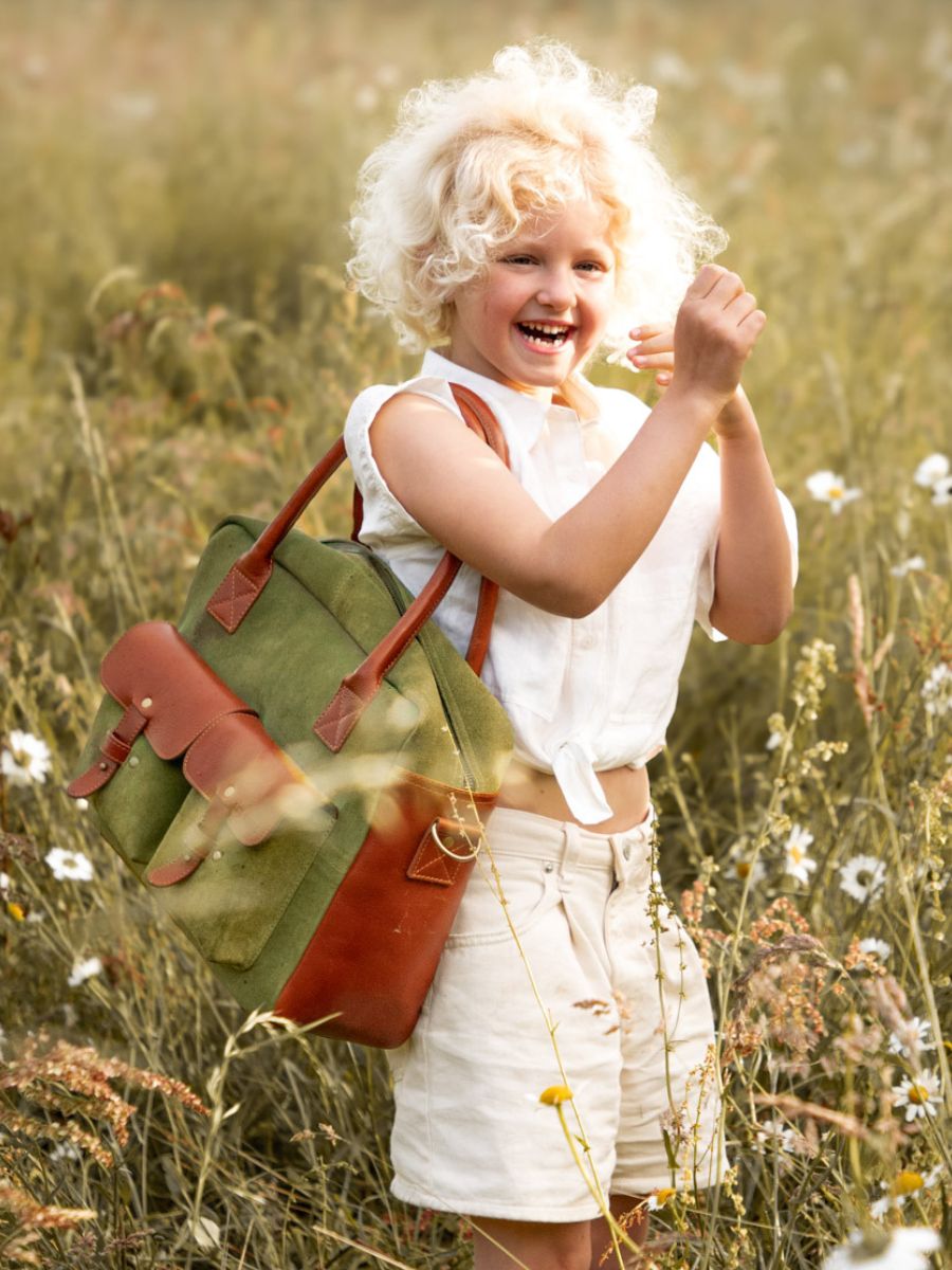 Fotoansicht: Handtasche aus braunem Leder, khakifarben, LeDandy, Nomade, Paul Marius, W104 OCO-GR