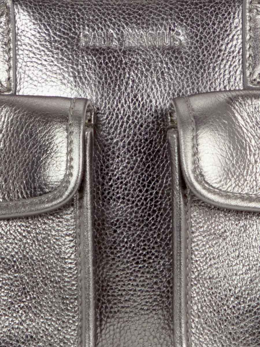 Foto-Fokus-Material-Handtasche-Leder-silber-LeDandy-S-Stahl-Paul-Marius-W04S-GM