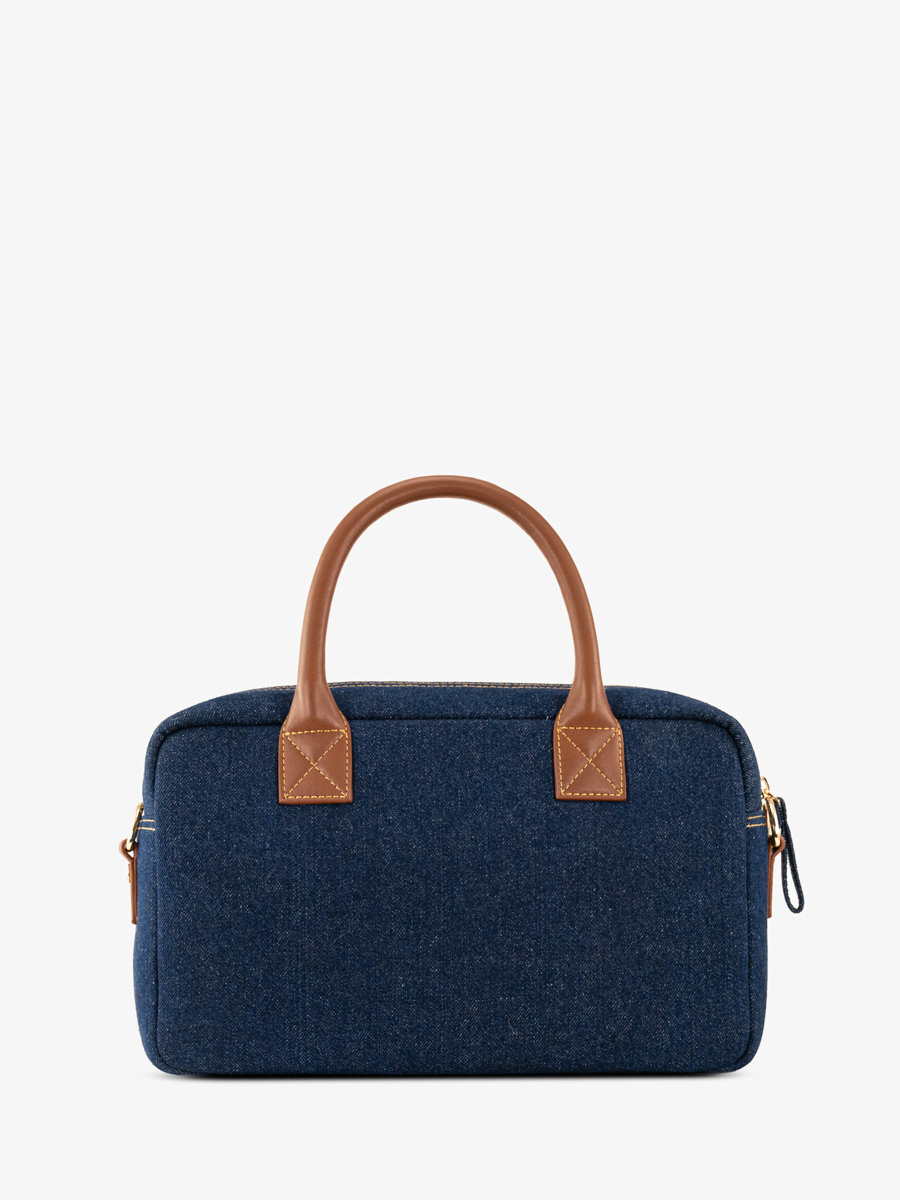 Handtasche aus blauem Jeansstoff von LeDandy S Denim Brut, Rückansicht w04s-dblu-denim