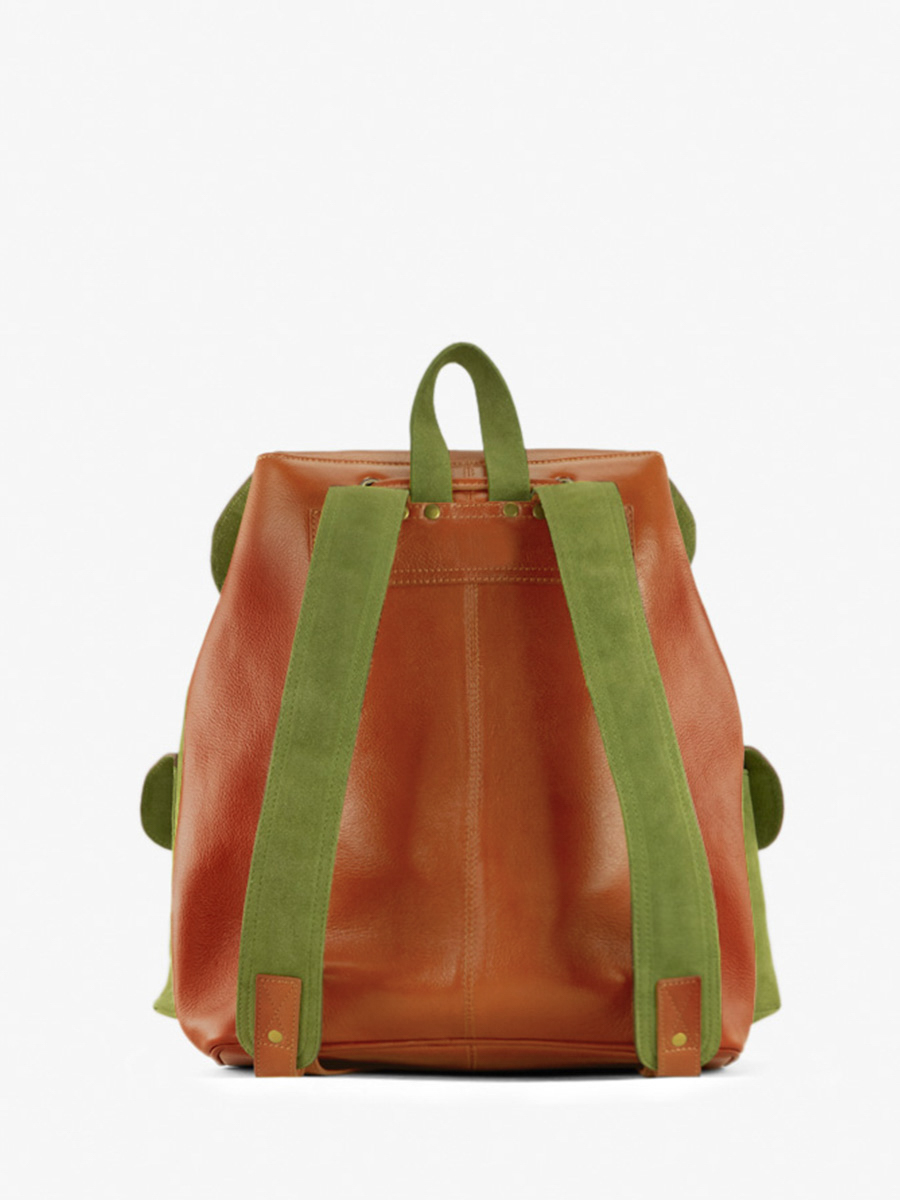 Foto-Innenansicht-Rucksack-aus-Leder-braun-khaki-Le Meridien-Nomade-Paul Marius-M35 OCO-GR