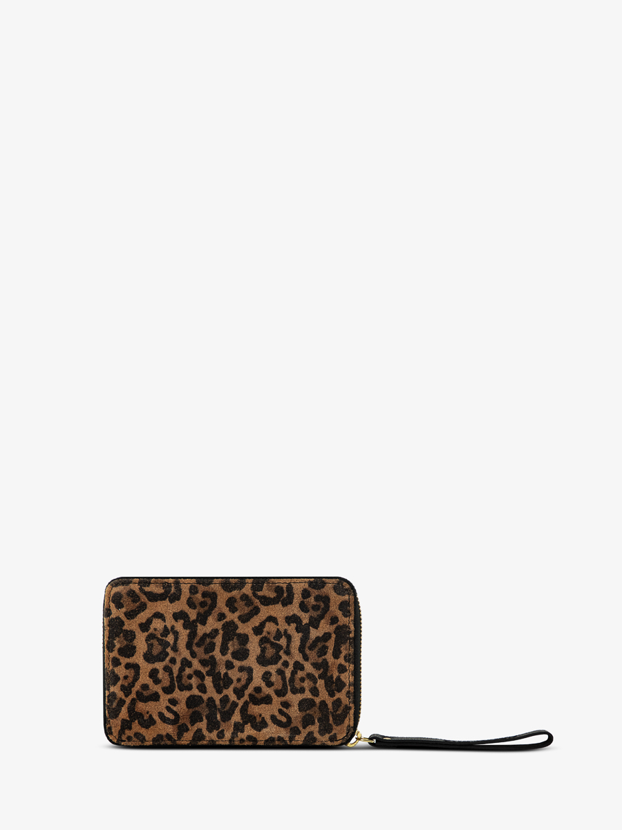 Brieftasche Alice Leopard schwarz Rückansicht M76 LP B