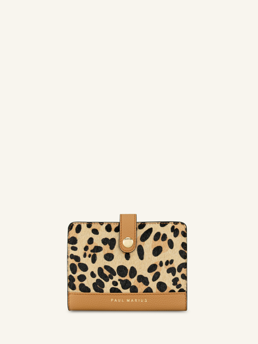 Geldbörse Jeanne Leopard Beige Ansicht Vorderseite m34-lp-bei