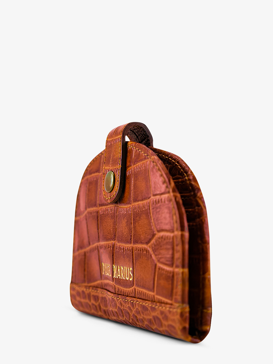 Foto-Seitenansicht-Brieftasche-Leder-Damen-LePortefeuille-Manon-N2-Alligator-braun-Paul-Marius-M33-A-L