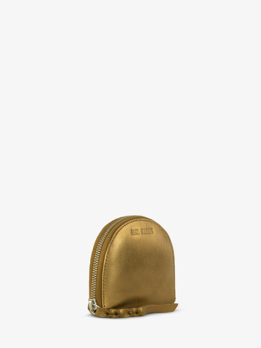 Fotoansicht von der Seite – Damen-Geldbörse aus Leder in Gold – LePortefeuille Manon Bronze – Paul Marius – M32 OG