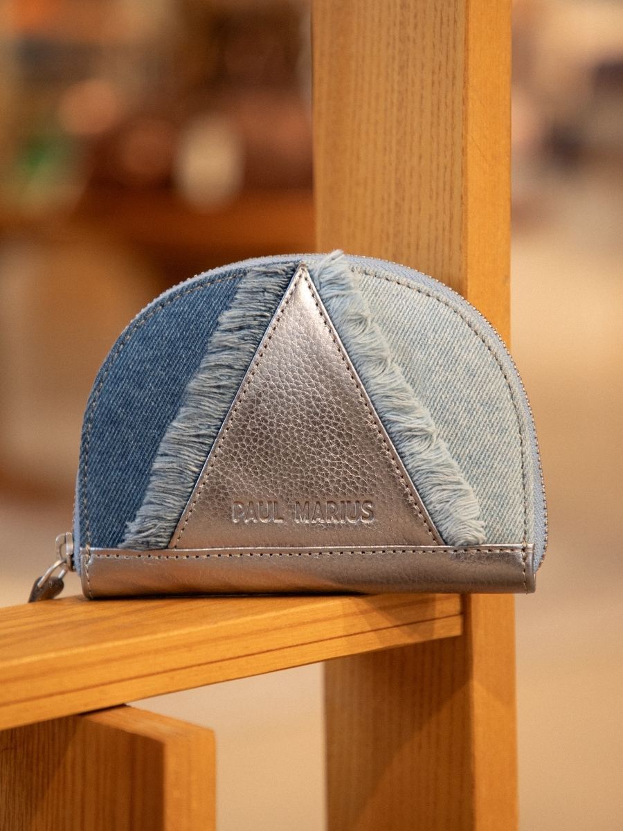 Fotoansicht-Zoom-Material-Brieftasche-Leder-Jean-silber-Damen-LePortefeuille-Manon-Denim-Acier-Paul-Marius-M32-GM-Denim