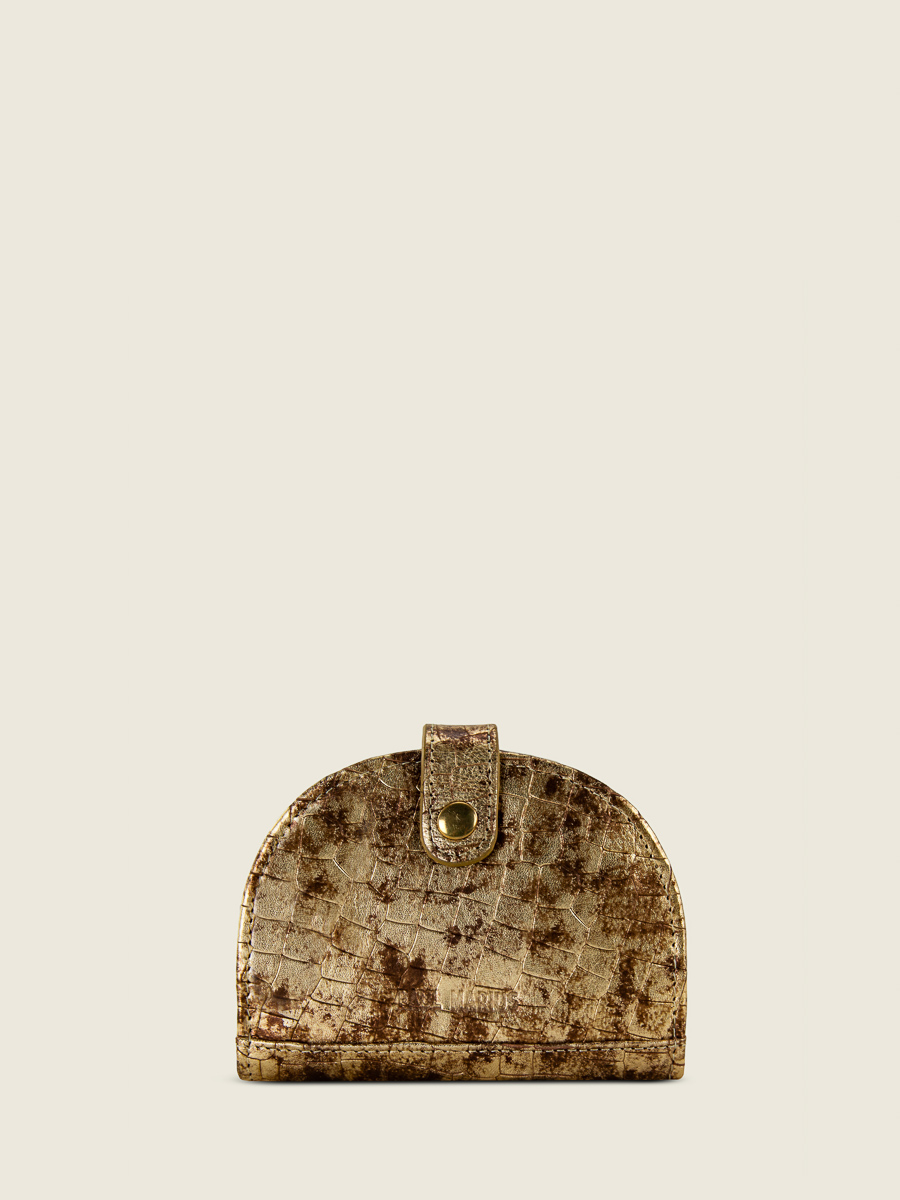 Brieftasche Manon Leder Bijoux vergoldet Ansicht von der Seite M33 CR DB-G