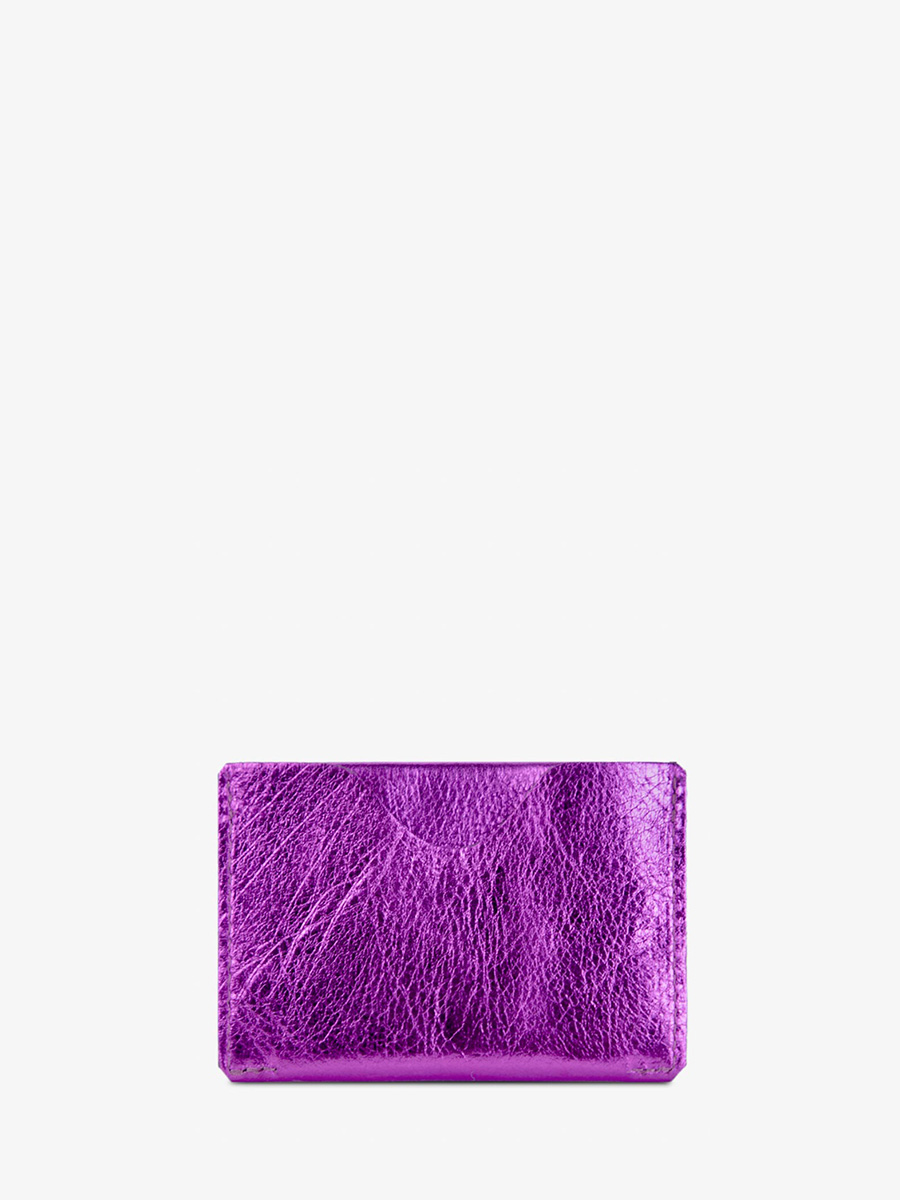 Foto-Rückansicht-Kreditkartenetui-Leder-violett-metallic-LePorte-cartes-GABIN-Bonbon-Paul-Marius-M55-M-P