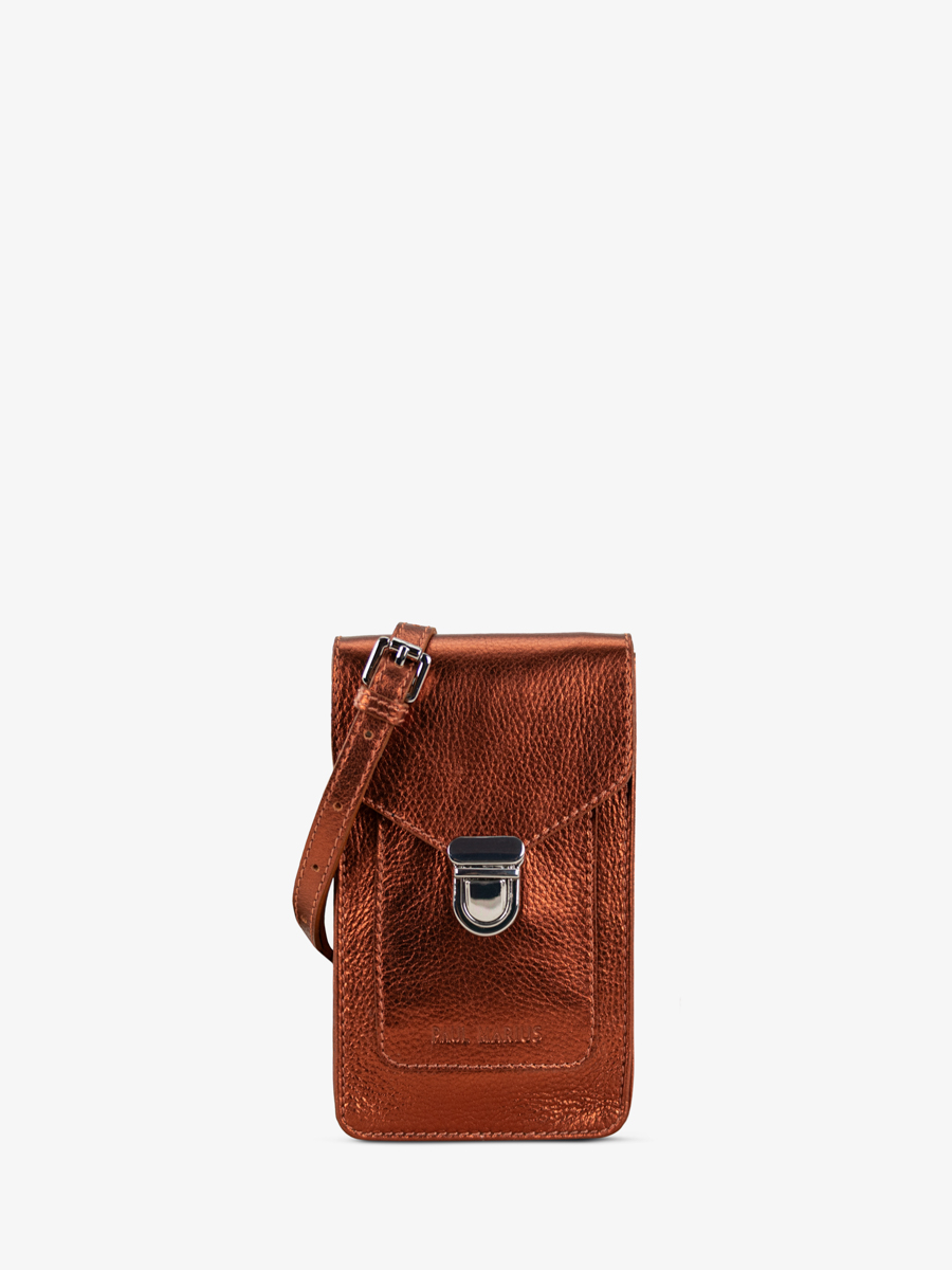 tasche-telefon-leder-kupfer-leporte-telefon-Ginger-ansicht-vorderseite-m88-m-o