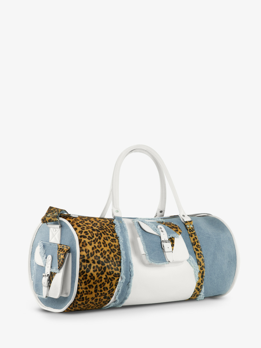 Fotoansicht-Rückseite-Reisetasche-Leder-weiß-Leopard-LeVoyageur-XL-Chimère-Denim-weiß-Paul-Marius-M08S60-CH-W-DENIM