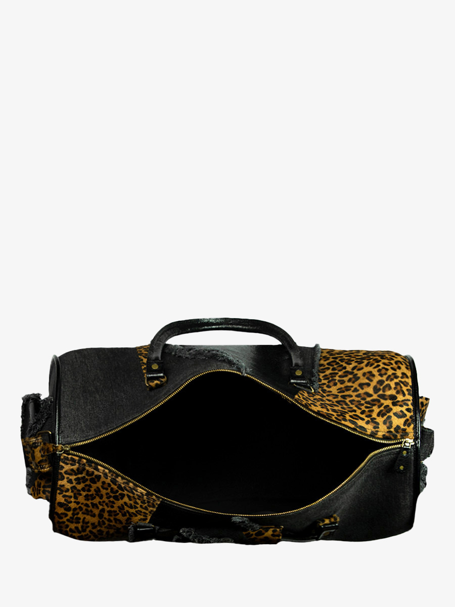 Fotoansicht-Innenansicht-Reisetasche-Leder-schwarz-Leopard-LeVoyageur-XL-Chimère-Denim-schwarz-Paul-Marius-M08S60-CH-B-Denim