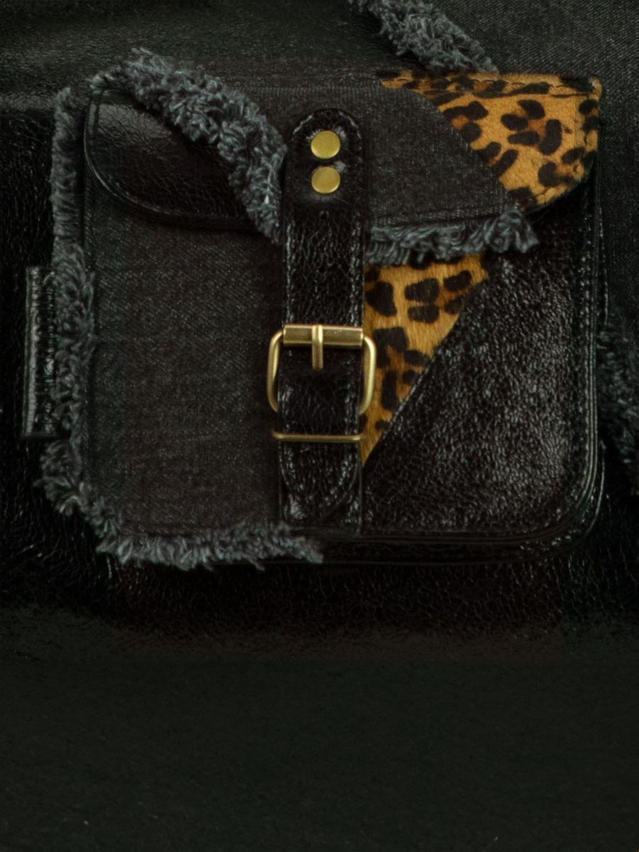 Fotoansicht-Zoom-Material-Reisetasche-Leder-schwarz-Leopard-LeVoyageur-XL-Chimère-Denim-schwarz-Paul-Marius-M08S60-CH-B-Denim