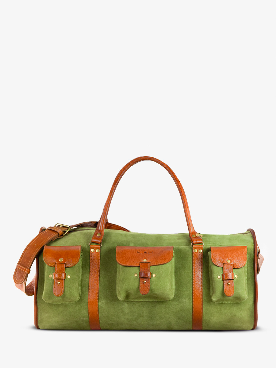 Fotoansicht-Vorderseite-Reisetasche-Leder-braun-kaki-levoyageur-xl-nomade-paul-marius-m108s60-oco-gr
