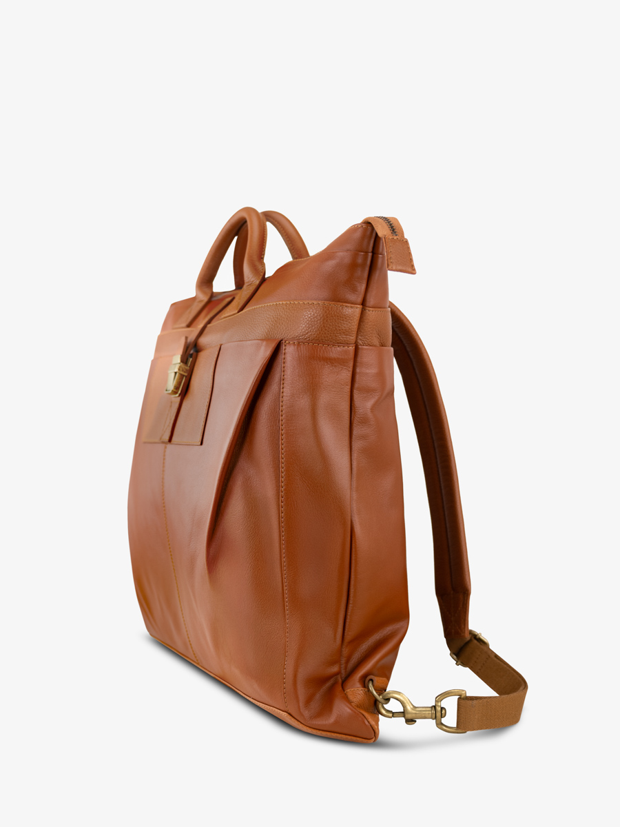 Aktentasche-Handtasche-Rucksack-Aviator-Cognac-Öl-Seitenansicht-b07-oco