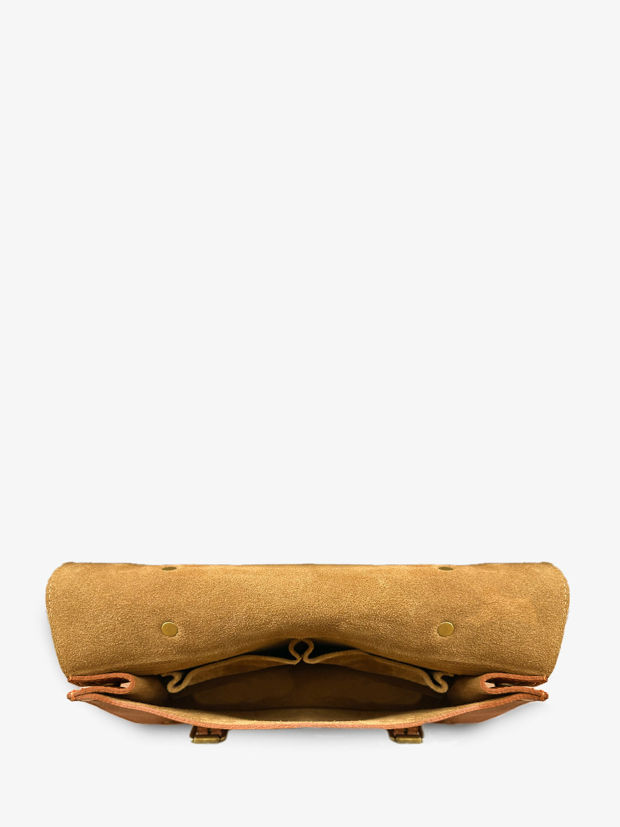 Foto-Innenansicht-Aktentasche-braunes Leder-LeColporteur-Cognac-Öl-Paul Marius-M23 OCO