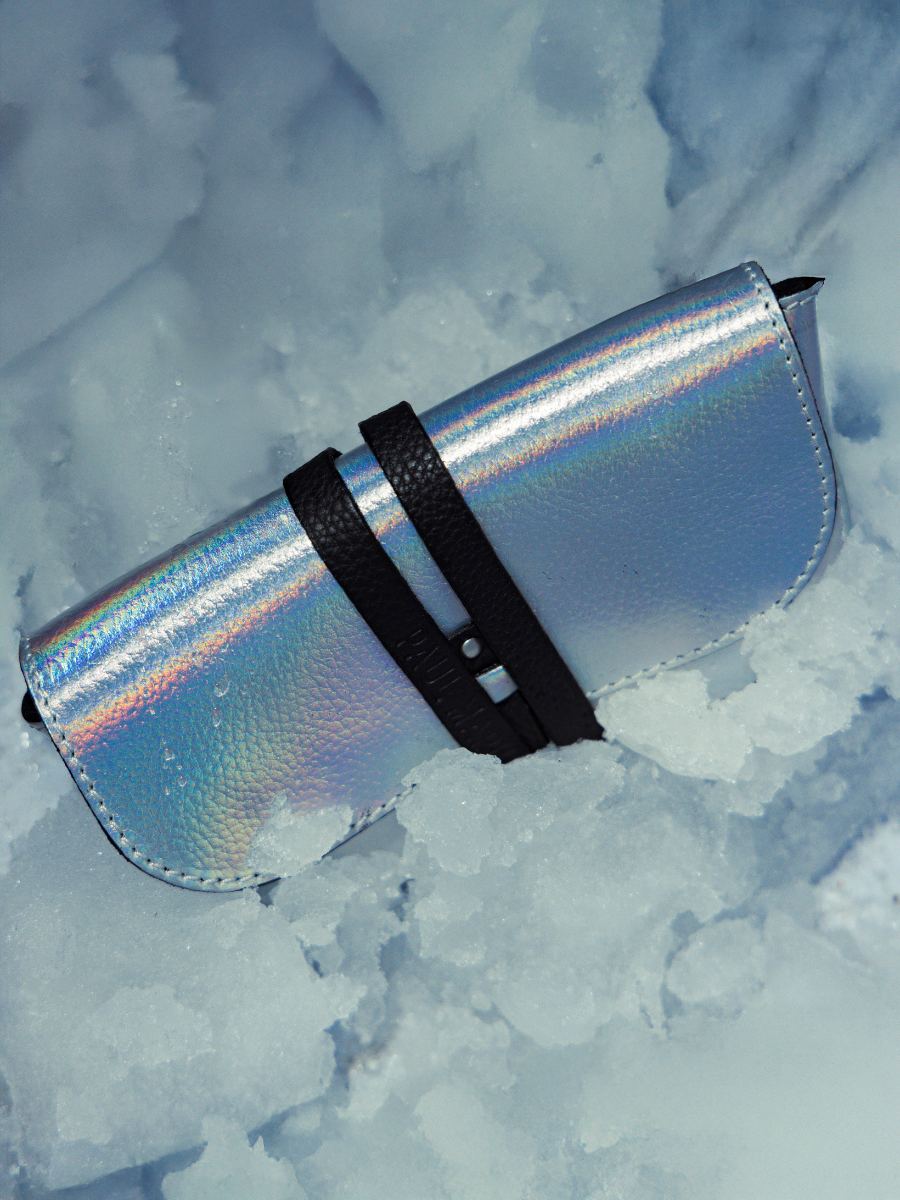 Brillenetui Givre holographisch schwarz Innenansicht M49 GIV