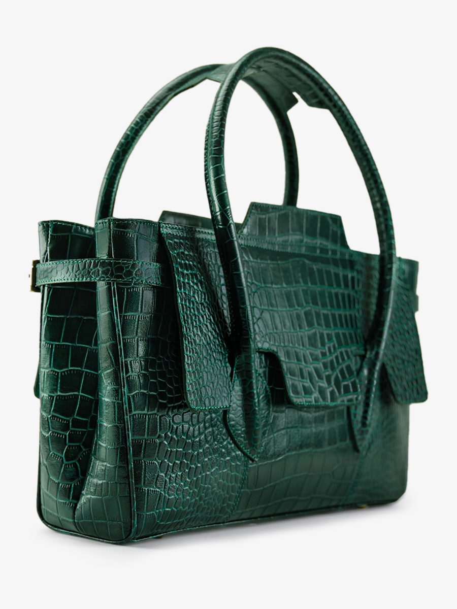 Foto-Rückansicht-Handtasche-Leder-Damen-Madeleine-Alligator-grün-Paul-Marius-W31-A-DG