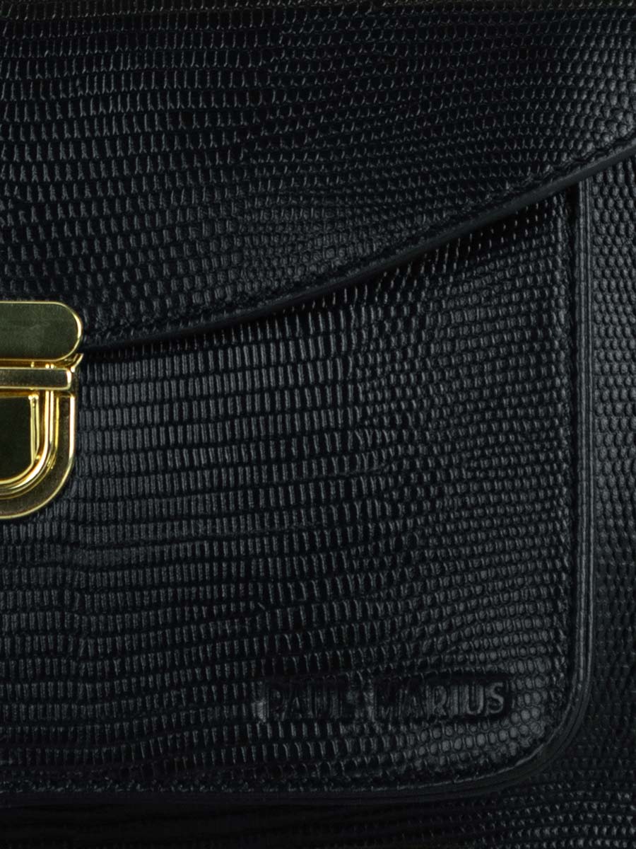 Fotoansicht-Zoom-Material-Handtasche-aus-tiefschwarzem-Leder-Mademoiselle-George-1960-Paul-Marius-W05-L-B