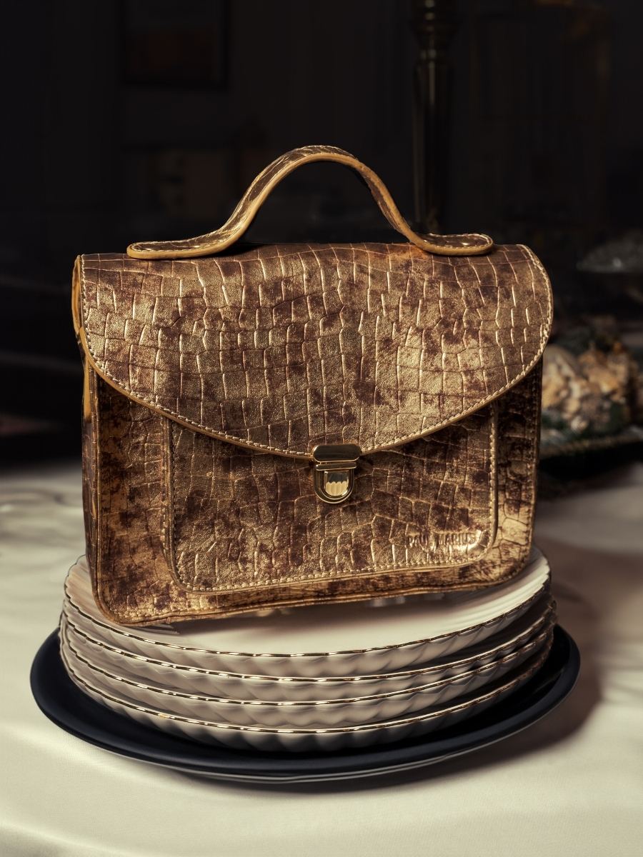 Handtasche Mademoiselle George Héritage – Glacé Braun