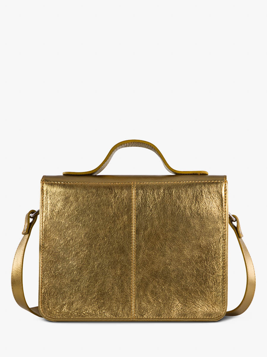 Fotoansicht-Rückseite-Handtasche-aus-goldenem-Leder-Mademoiselle-George-Bronze-Paul-Marius-W05-OG