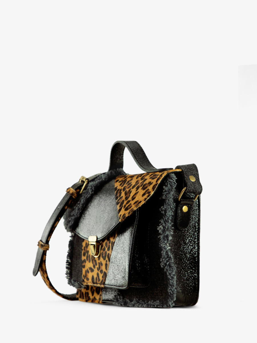 Foto-Rückansicht-Umhängetasche-Leder-Damen-schwarz-Mademoiselle-George-Chimère-Denim-schwarz-Paul-Marius-W05-CH-B-DENIM