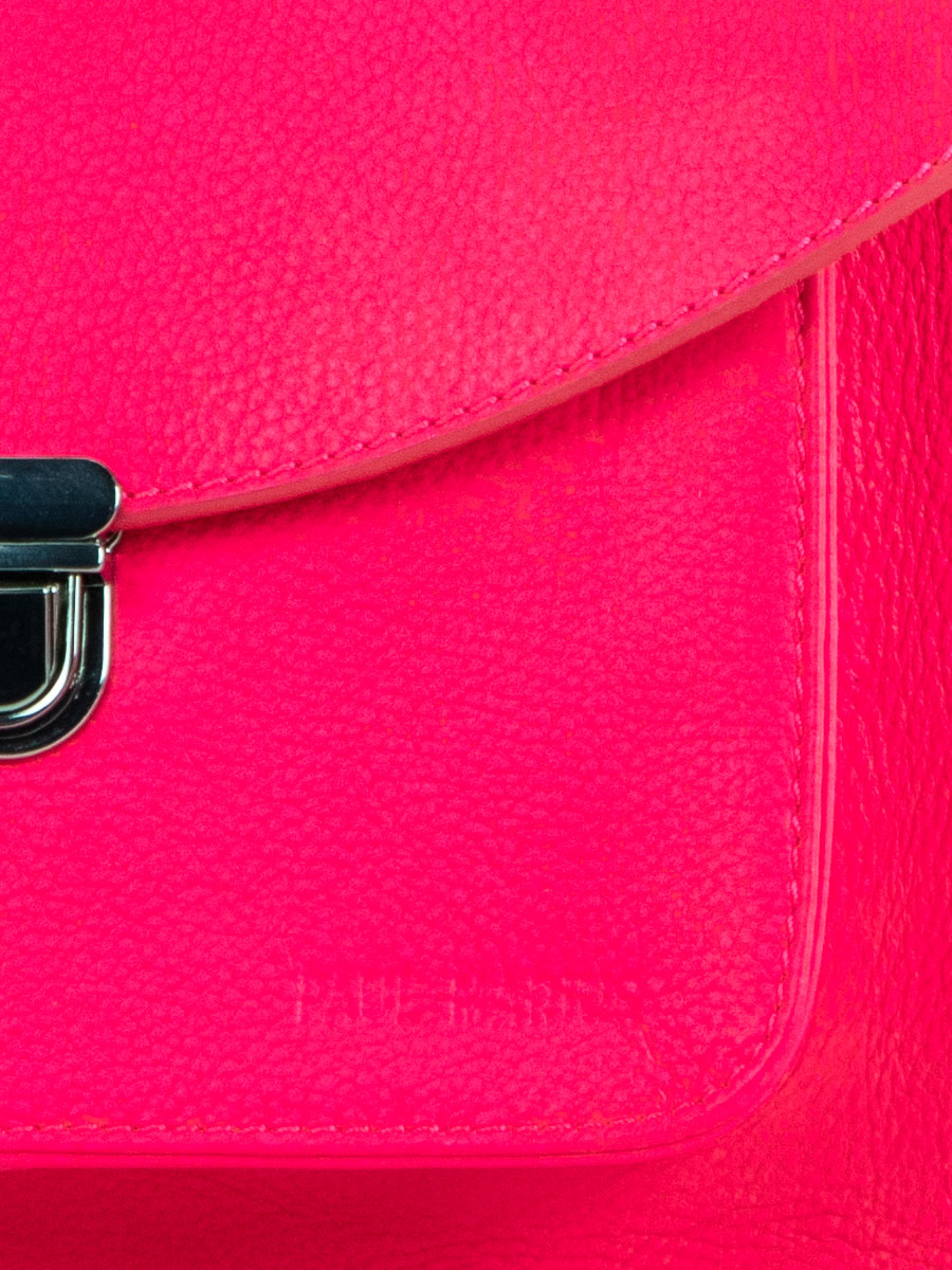 Foto-Zoom-Material-Vorderseite-Handtasche-Leder-rosa-Mademoiselle-George-Neon-Paul-Marius-W05-NE-PI