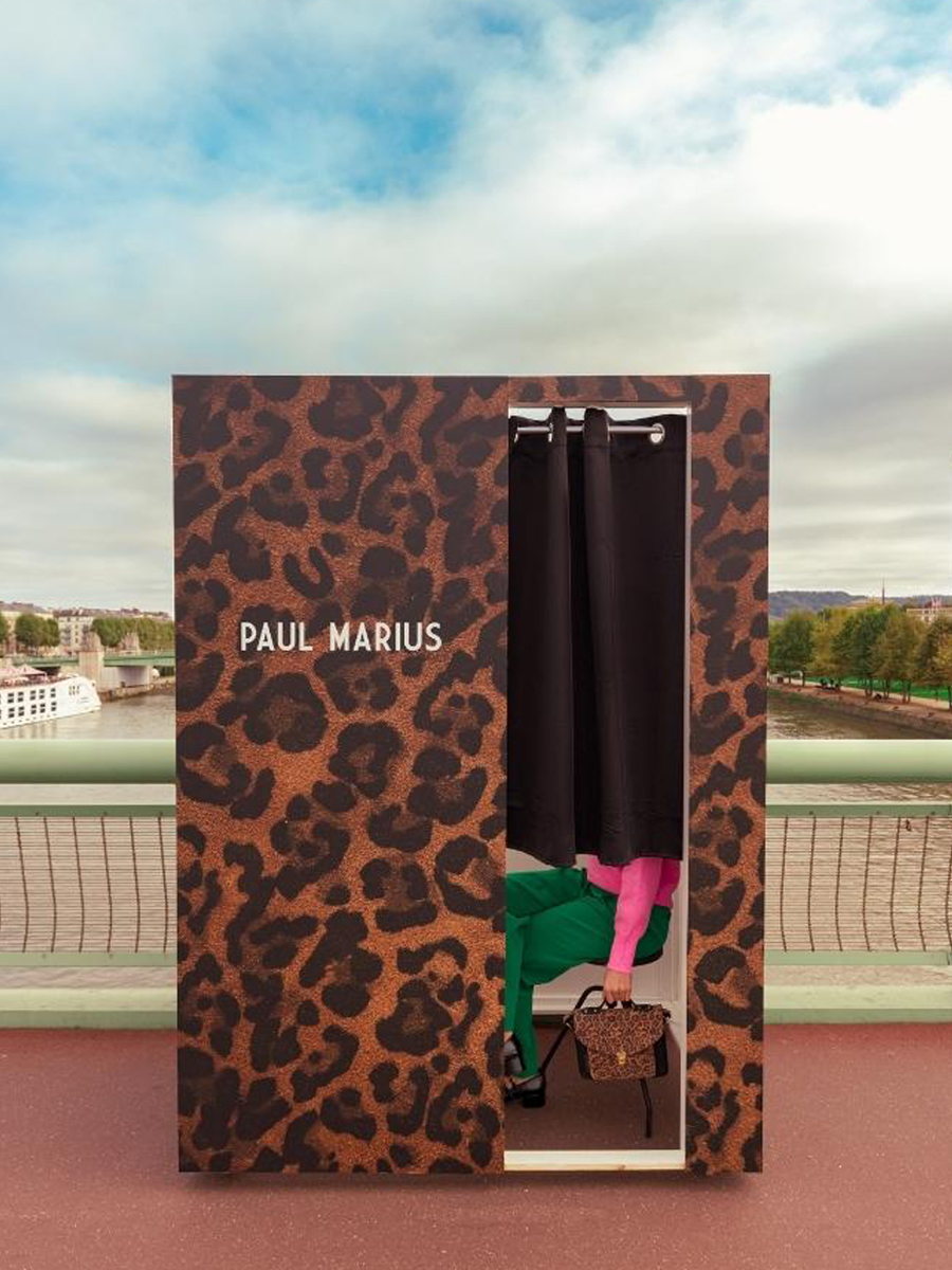 Fotoansicht Umhängetasche aus Leder für Damen Mademoiselle George Leopard schwarz Paul Marius W05 LP B V2