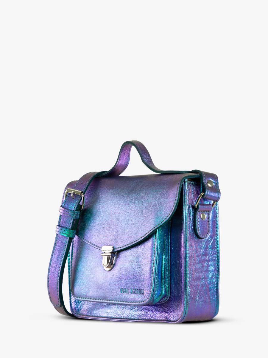 Foto-Seitenansicht-Umhängetasche-Leder-Damen-blau-Mademoiselle-George-Scarabee-Paul-Marius-W05-P-Blu