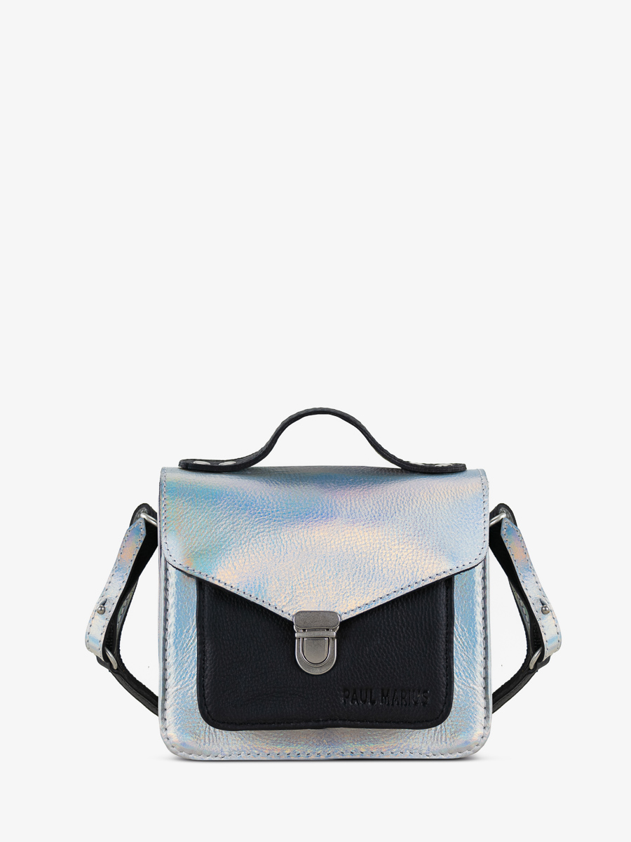 Handtasche Mademoiselle George XS Givre holographisch schwarz Seitenansicht W05XS GIV