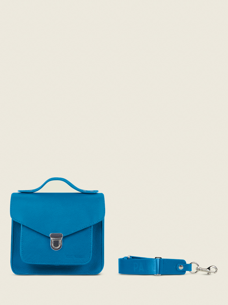 Fotoansicht-Vorderseite-Handtasche-Leder-blau-Mademoiselle-George-XS-Neon-Paul-Marius-W05XS-NE-BLU