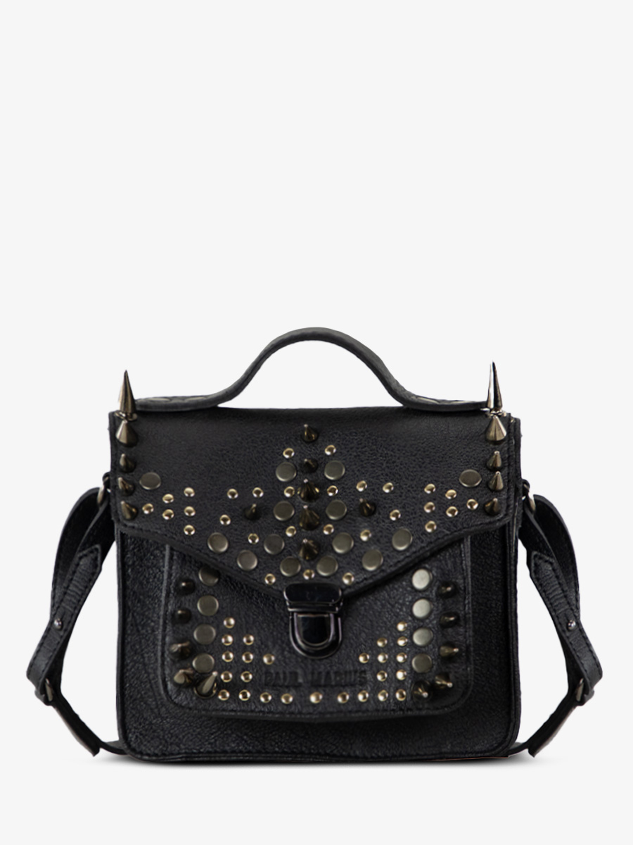 Fotoansicht-Vorderseite-Mini-Umhängetasche-Leder-schwarz-Mademoiselle-George-XS-Edition-Noire-Opus-Paul-Marius-W05XS-BED-OP4-B