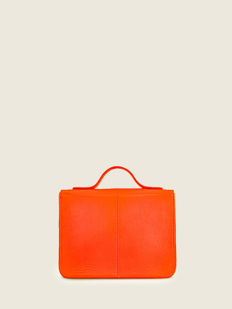 Fotoansicht-Rückseite-Handtasche-Leder-orange-Mademoiselle-George-Neon-Paul-Marius-W05-NE-O