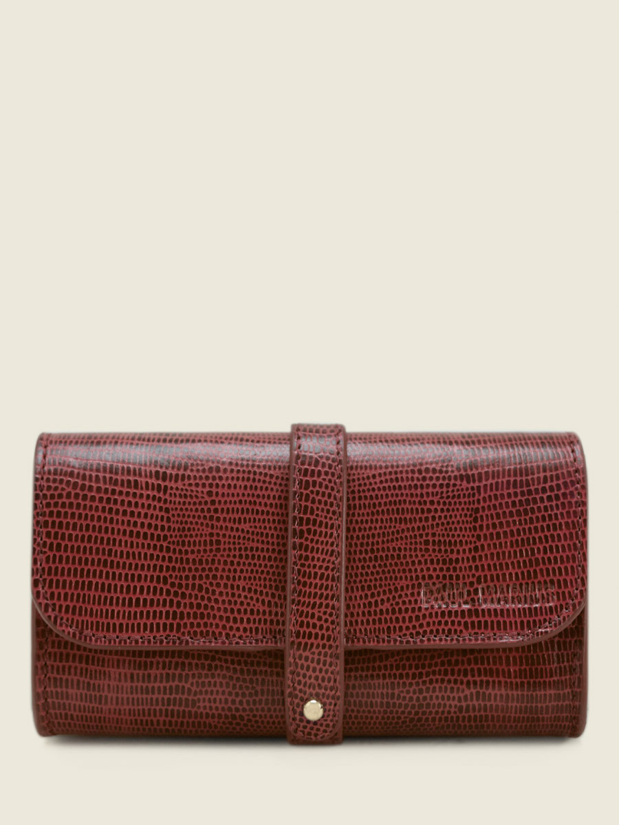 Fotoansicht-Vorderseite-Brillenetui-rotes Leder-Oscar-1960-Paul-Marius-M50-L-R