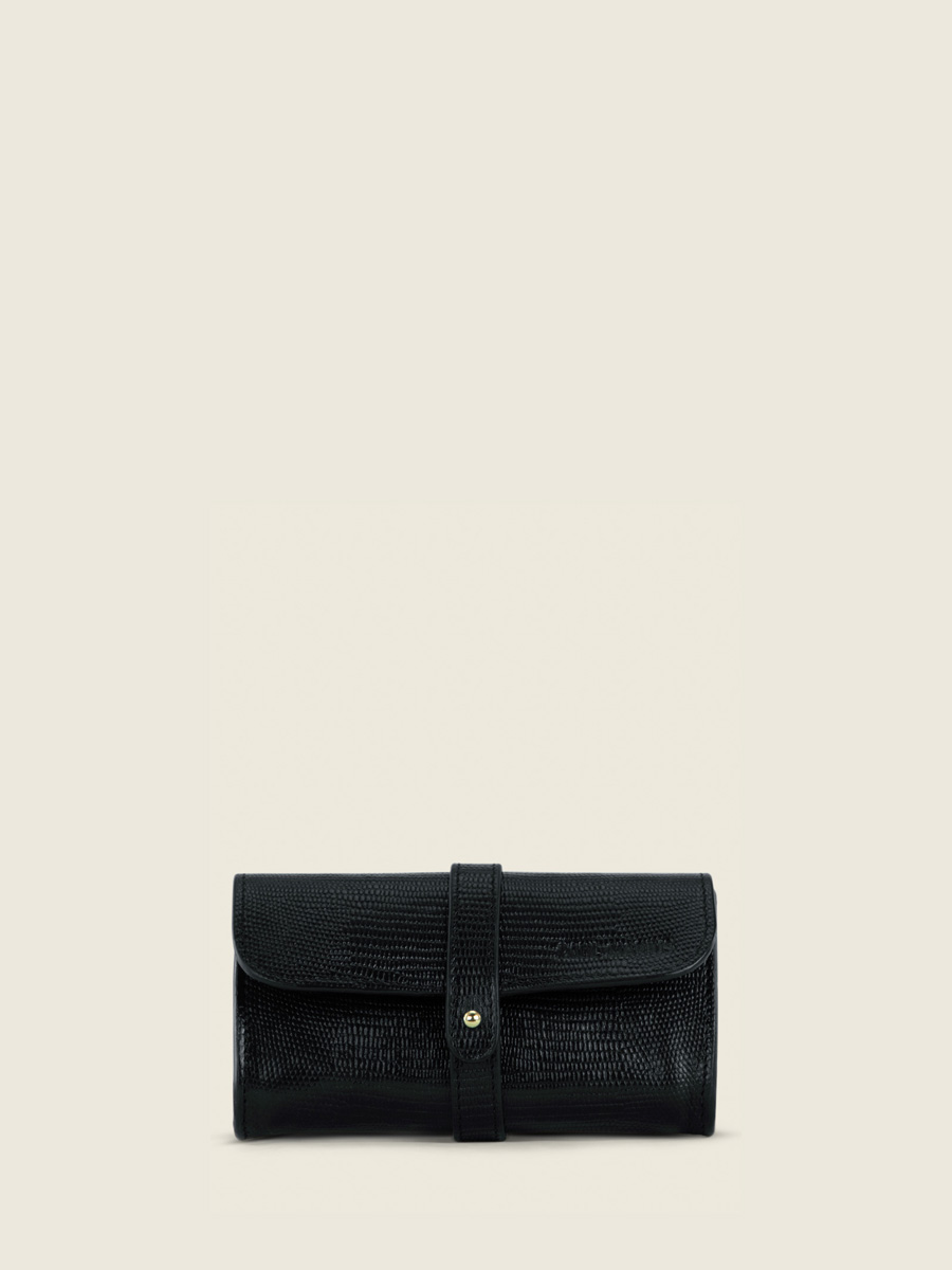 Fotoansicht-Seite-Brillenetui-aus-tiefschwarzem-Leder-Oscar-1960-Paul-Marius-M50-L-B