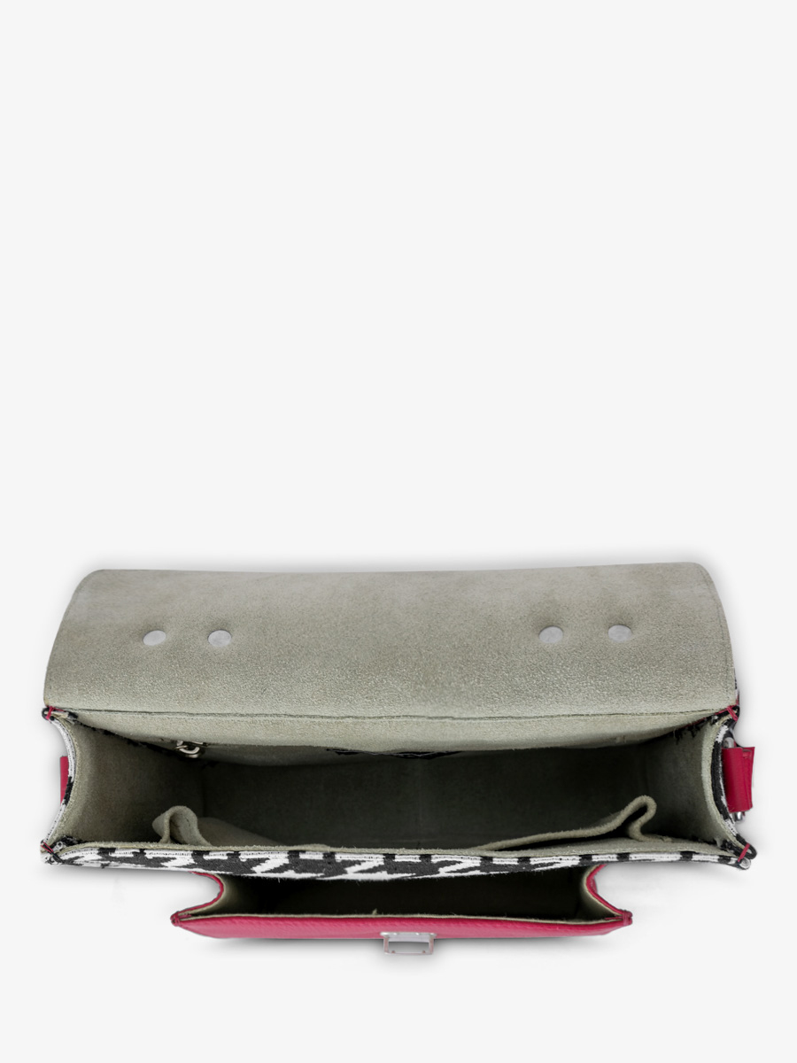 Fotoansicht Innenraum Umhängetasche aus Leder rosa Mademoiselle George Allure rosa Paul Marius W05 HS2 PI