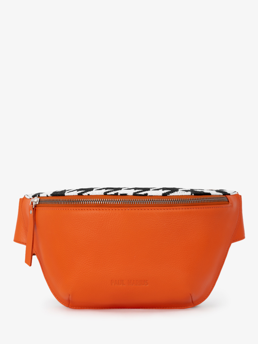 Fotoansicht-Vorderseite-Tragegurt-Gürteltasche-Leder-orange-LaBanane-Allure-orange-Paul-Marius-M503-HS2-O