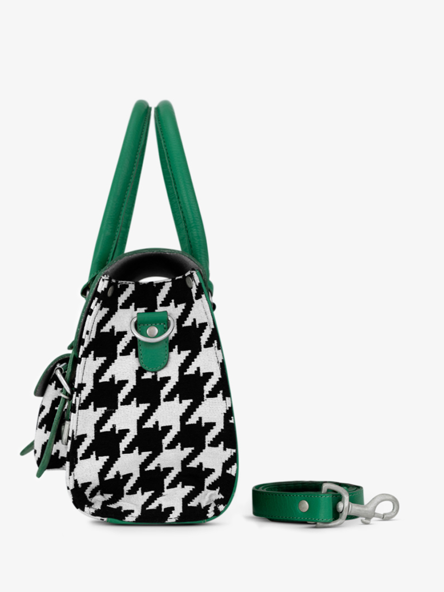 Fotoansicht-Seite-Handtasche-Leder-violett-LeRive Gauche S-Allure-grün-Paul Marius-W01S-HS2-GR