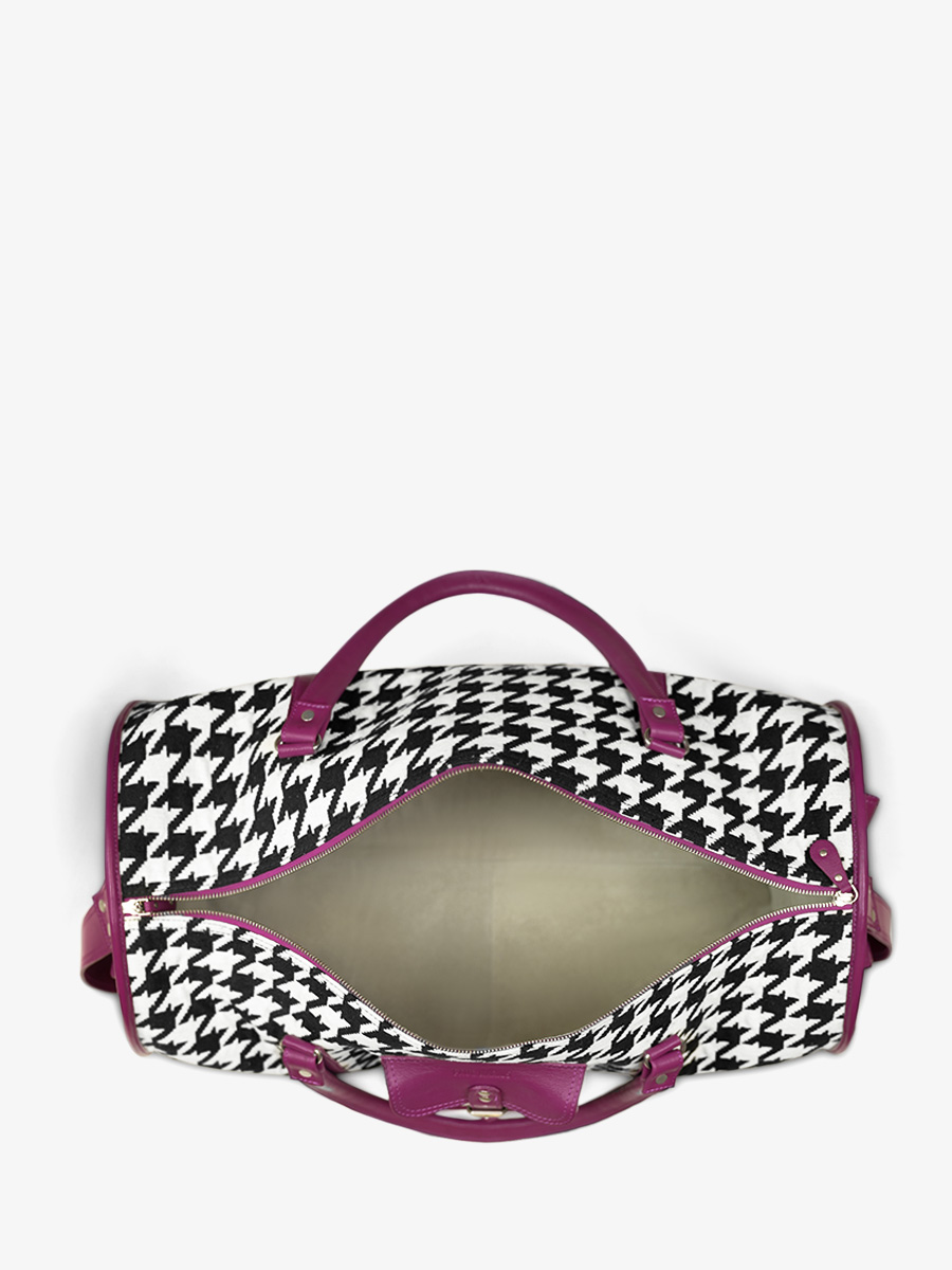 Fotoansicht Innenraum Reisetasche aus Leder violett LeVoyageur XL Allure Zinzolin Paul Marius M08S60 HS2 ZI