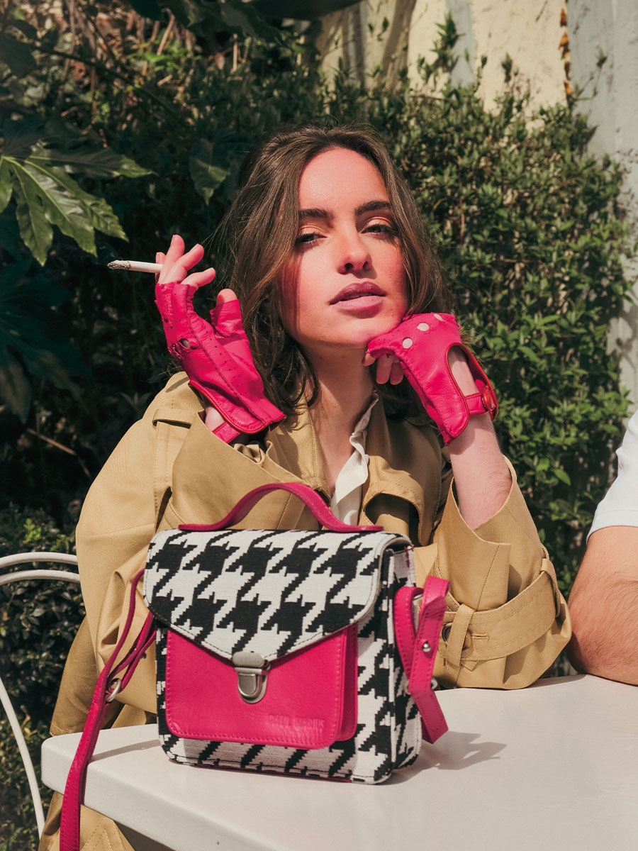 Foto-Vorderansicht-Mini-Umhängetasche-Leder-rosa-Mademoiselle-George-XS-Allure-Fuchsia-Paul-Marius-W05XS-HS2-PI