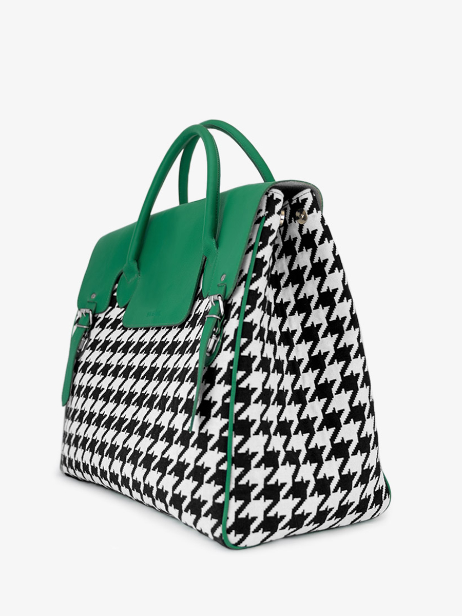 Fotoansicht-Seite-Reisetasche-Leder-violett-Rouen-Delhi-Allure-grün-Paul-Marius-M105-HS2-GR