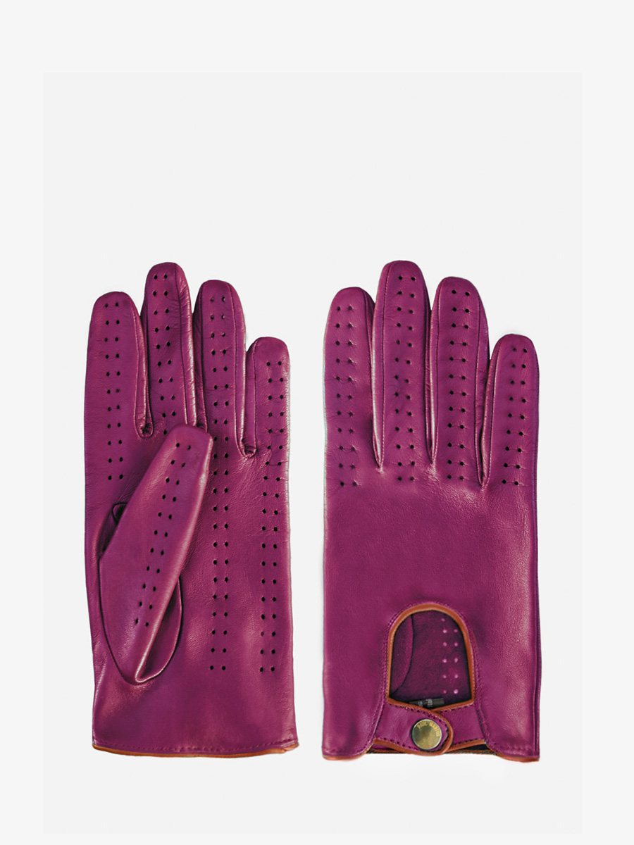 Foto-Ansicht-Vorderseite-Handschuhe-Pilotenhandschuhe-Leder-violett-Allure-Paul-Marius