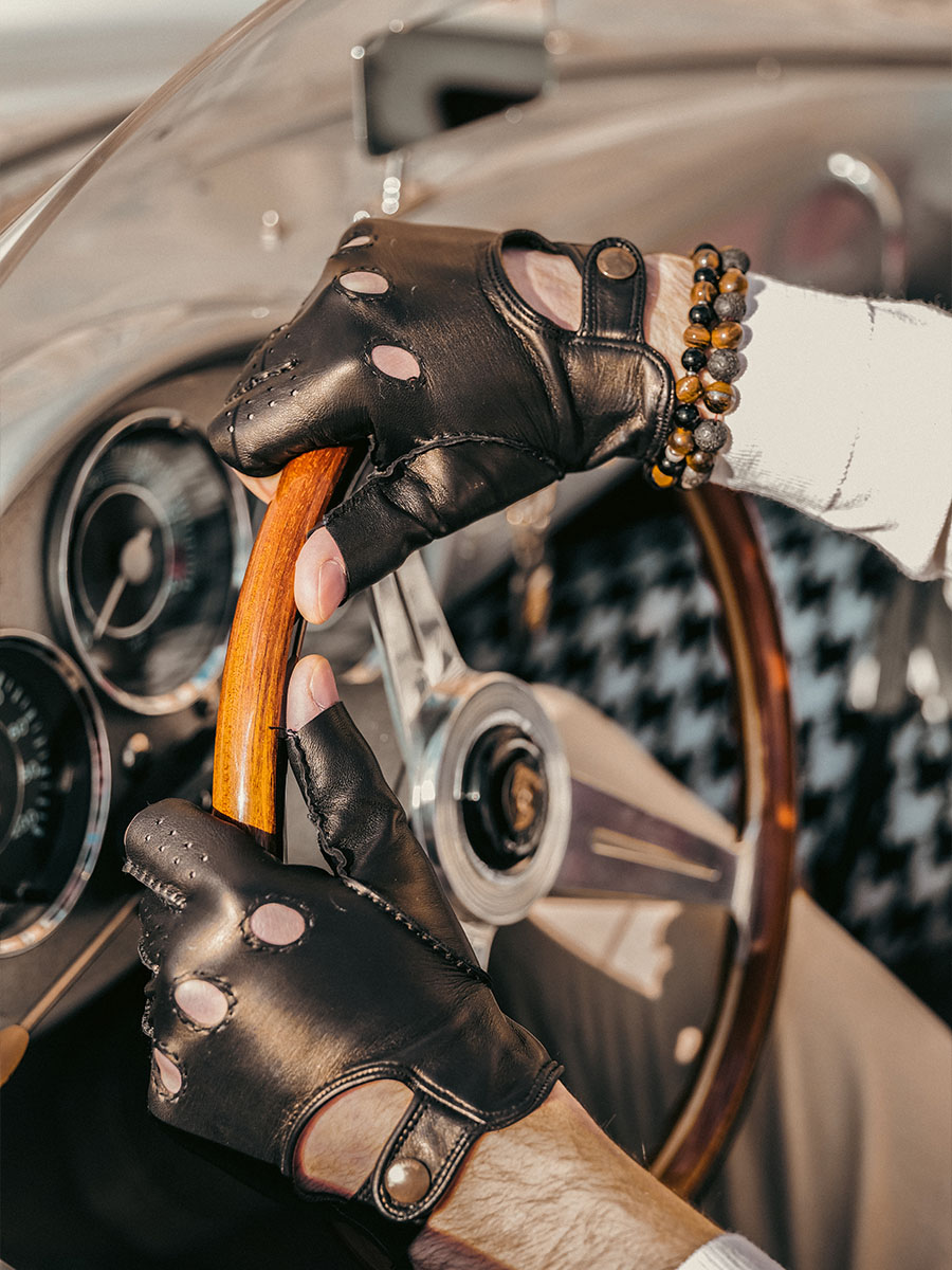 Foto-Ansicht-Vorderseite-Handschuh-Leder-schwarz-Handschuh-Pilotenhandschuh-Herren-Allure-Schwarz-Paul Marius-MMP-B-6-5